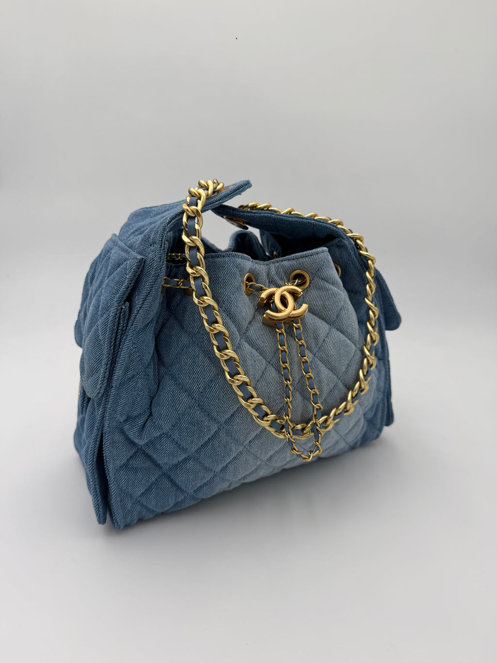 Borsa denim chiaro 25cm