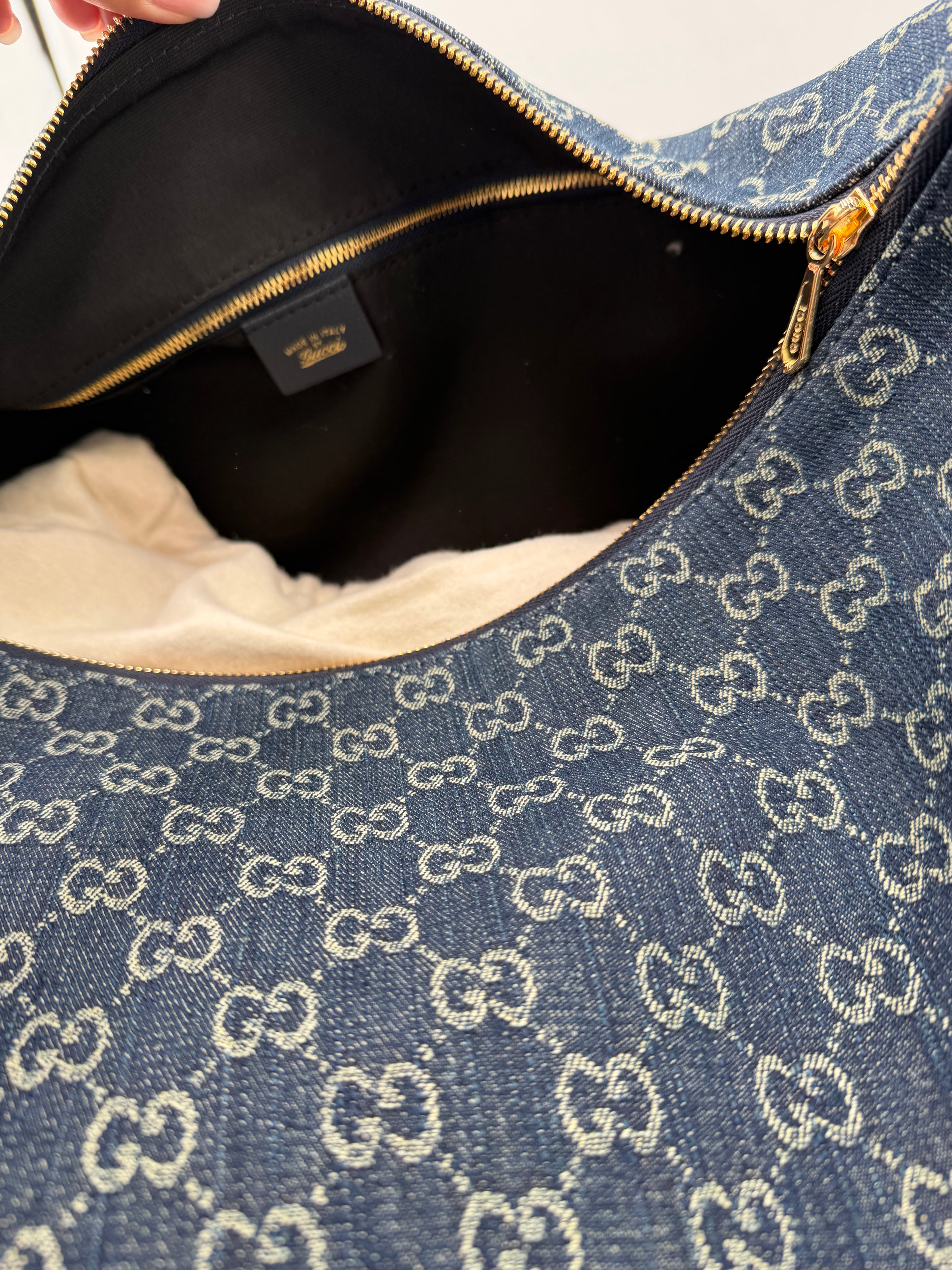 Borsa Clotilde denim 60cm