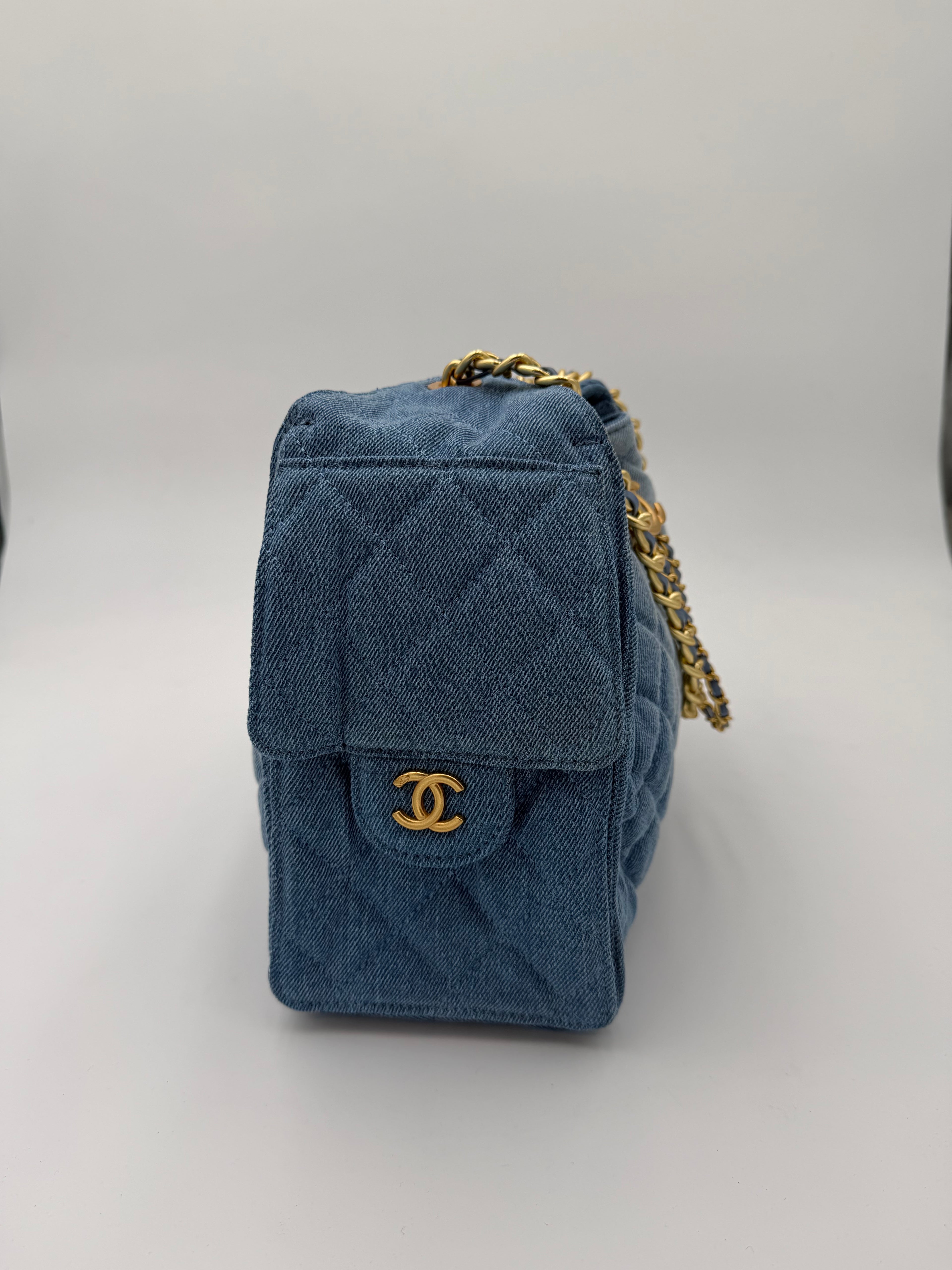Borsa denim chiaro 25cm