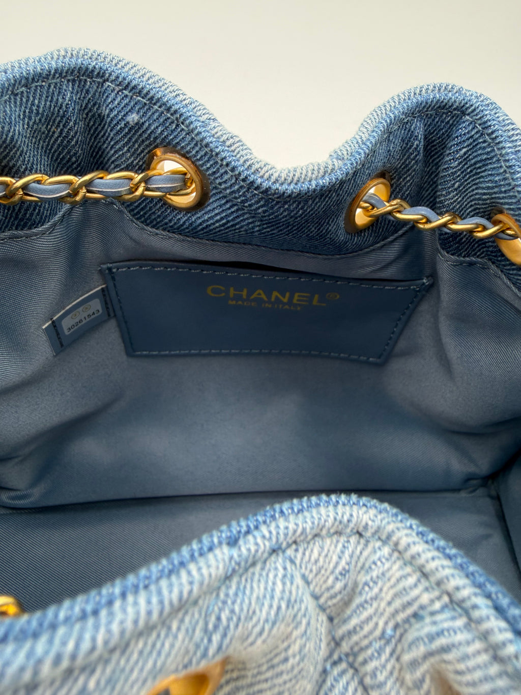 Borsa denim chiaro 25cm