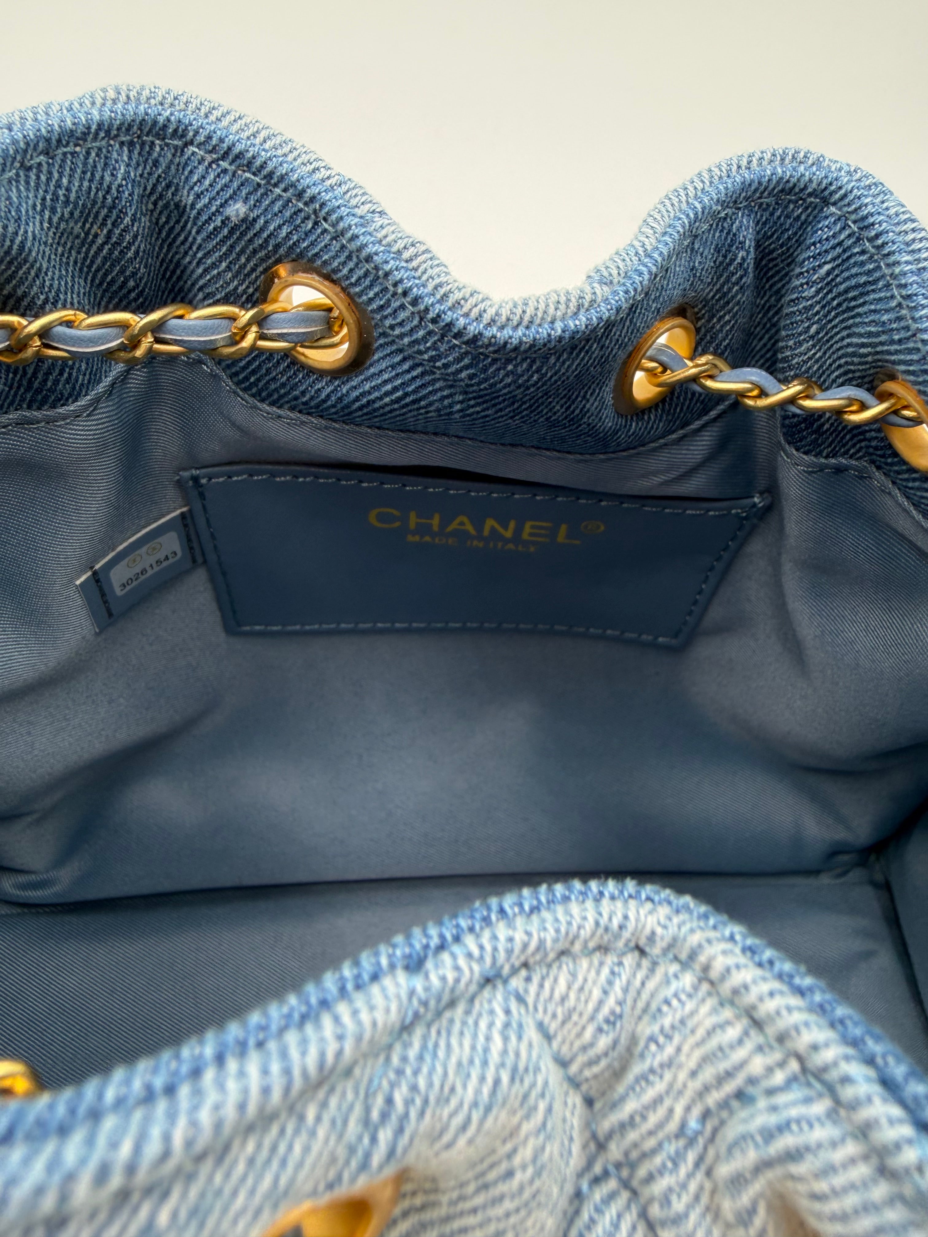 Borsa denim chiaro 25cm