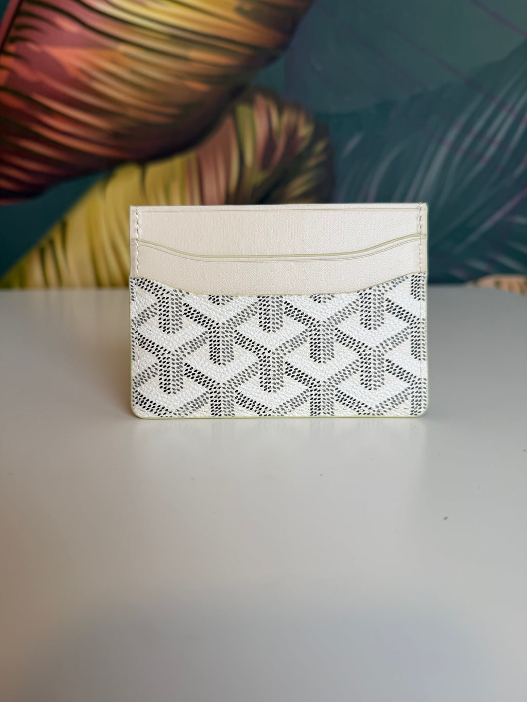 Porta carte beige
