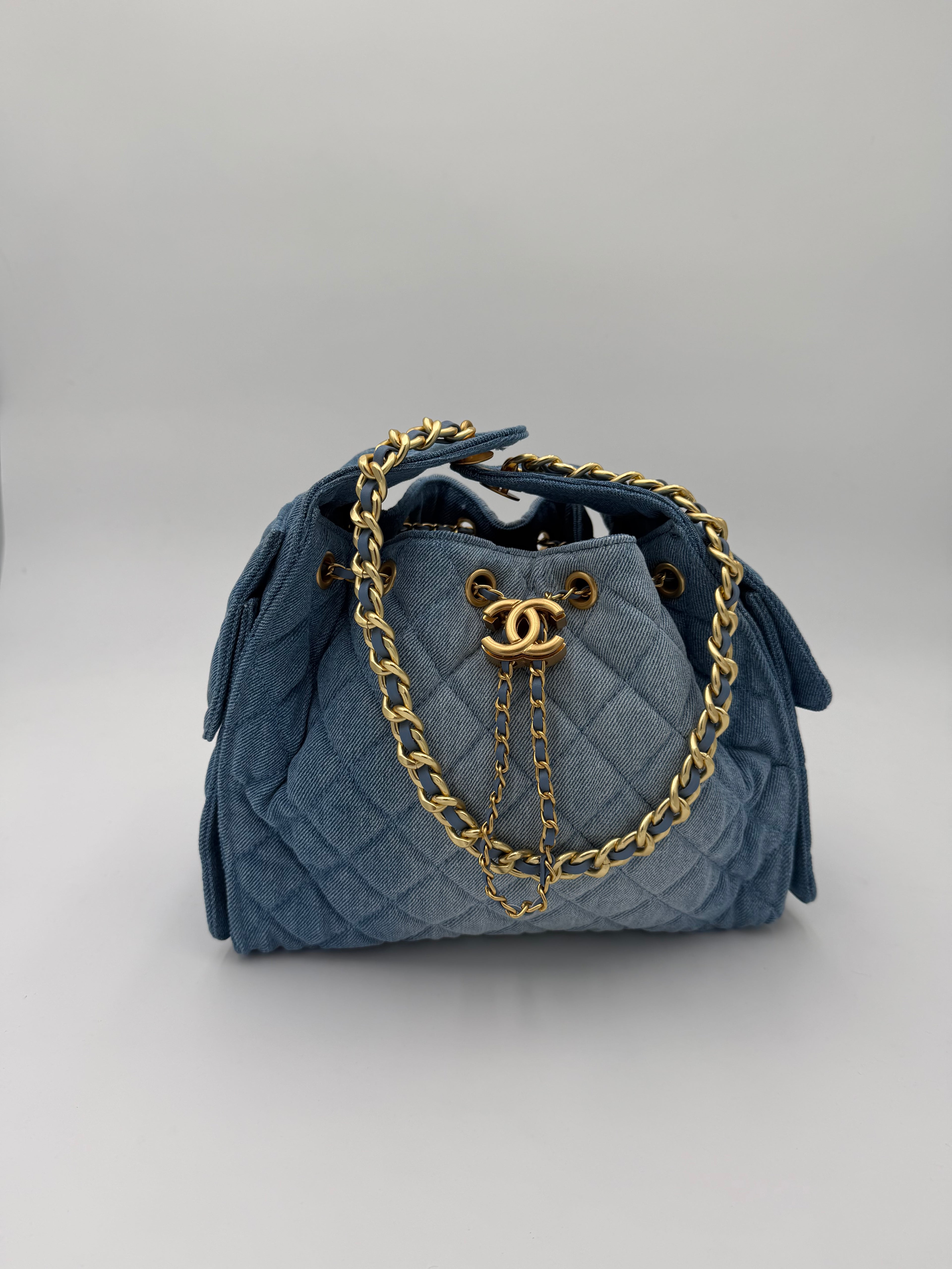 Borsa denim chiaro 25cm