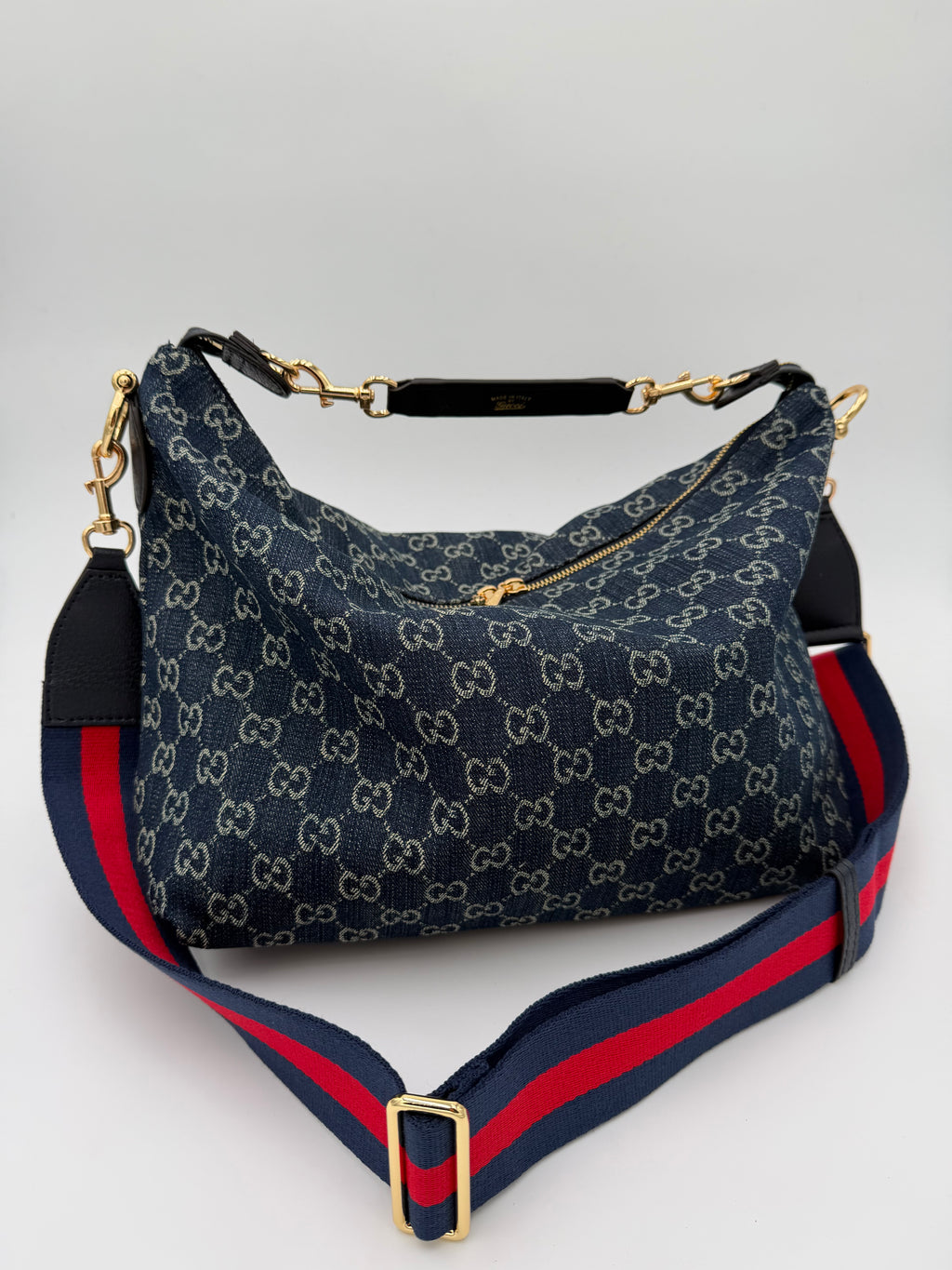 Borsa Clotilde denim 35cm