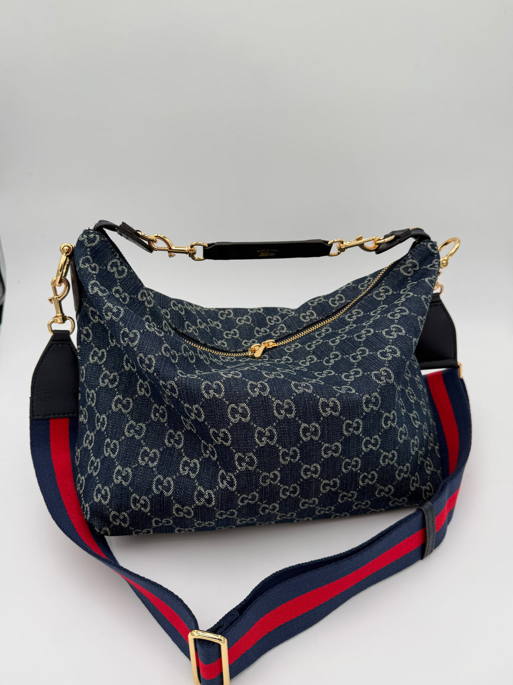 Borsa Clotilde denim 35cm