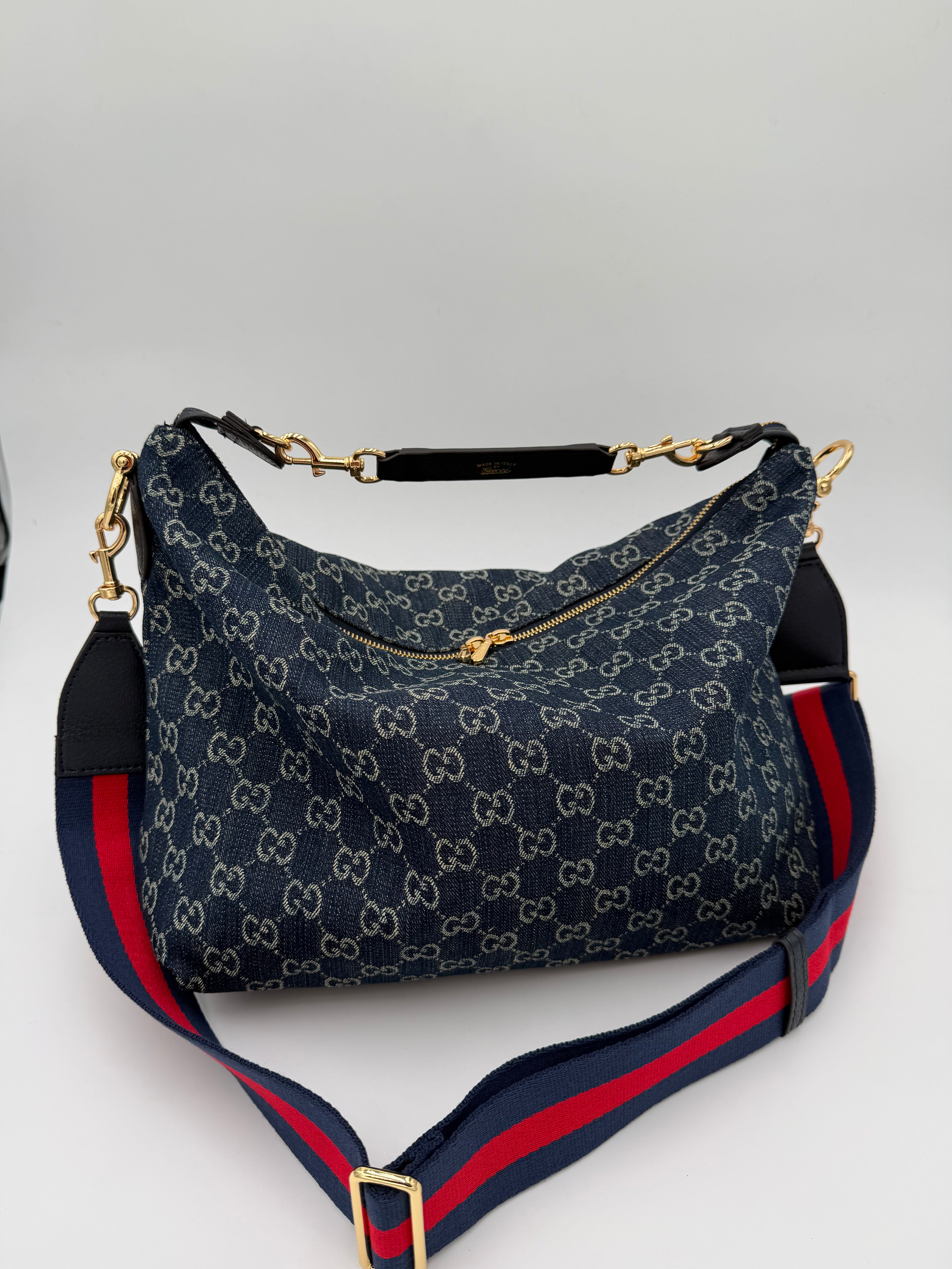 Borsa Clotilde denim 35cm