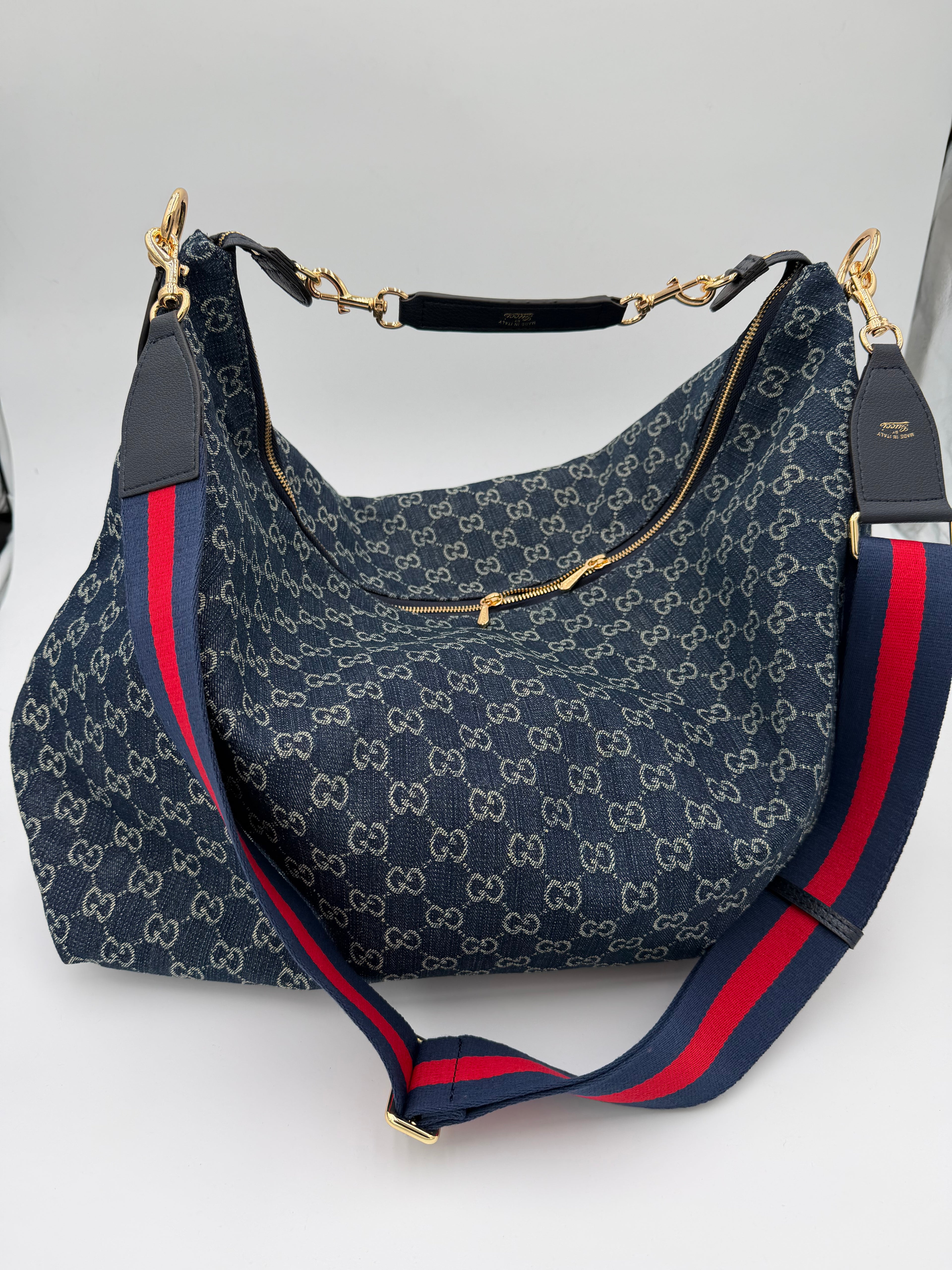 Borsa Clotilde denim 60cm